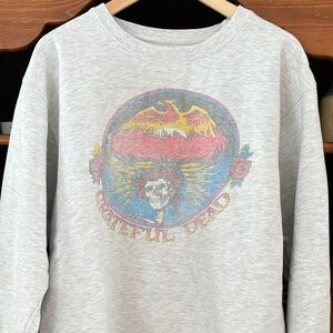 Junk Food Clothing Gray Grateful Dead Graphic Sweatshirt